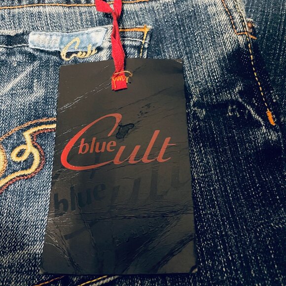 NEW w Tags Blue Cult Womens Denim Jeans Bootcut Dark Wash Y2K Vintage 31 Kate - Picture 5 of 8